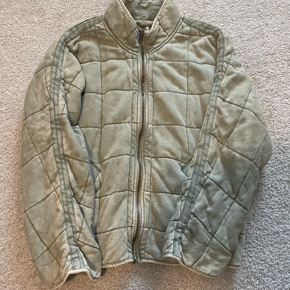 Free people dolman quilted knit jacket